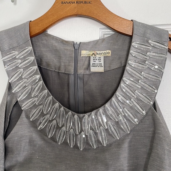 Kenzie Mini Dress, Beaded Shift - Picture 2 of 6